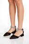 Ankle Stoned Satin Material Low Heeled Women's Shoes - 2