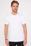 Unisex 3-Pack Black-White-Stone Color Slim Fit Slim Cut 100% Cotton Crew Neck T-Shirt - 2