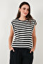 Striped Oversize Fit Crew Neck t Shirt t Shirt 5866103 - 5