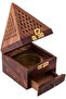 Wooden Incense Burner 9Cm X 9Cm X 15Cm Brown - 2