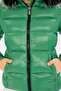 Women's Short Removable Natural Fur Hooded Padded down Coat 8347 - 6