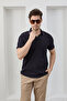 Men's Non-Shrink Cotton Fabric Slim Fit Slim Fit Polo Neck T-Shirt - 5