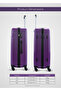 ABS Hardside Spinner Check In Medium Luggage Trolley 24 Inch Purple - 4