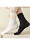 4 Pairs Unisex Seasonal Plain Black-And-White Tennis Socks College Socks