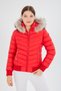 Women's Short Removable Natural Fur Hooded Padded Water Repellent down Jackets 8637