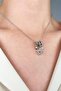 Charm Steel Necklace with Star and Pearl Tips - Silver - 3