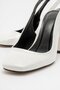 Sofia White Patent Leather Women's Heeled Shoes - 4