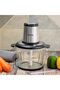 3L Multi Chopper | 500W | Compact Chopper with Mincer, Cutter Pole & Gear - Black/Silver - 4