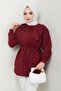 Design Detailed Tie-Up Shirt - Burgundy / Ü102 - 5