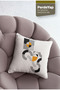 Minimal Geometric Objects Patterned 4-Piece Digital Printed Throw Pillow Pillow Case Light Powder 43x43 Cm 035 - 5