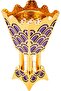 Incense Burner 11Cm X 11Cm X 22Cm Purple, Gold