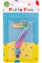 Artistic Numbered Birthday Candle (L9cm x W5cm x H1cm) in multi-colour, C67. Quality assured!