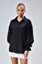 Oversize Gather Detailed Satin Blouse - 4