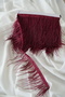1 Meter Burgundy Ostrich Feather, Ribbon Feather, Hobby Decoration Feather, Otriş - 2