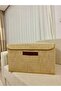 Jute Lid Cabinet Underwear Toy Organizer Folding Storage Box 50X40X30 cm - 4