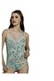 White Wholesale Women's Patterned Lace Front Insignia Panty Suit