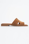 Kalven Women's Genuine Leather Slippers Tan Suede - 5