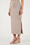 Slim Fit Slit Detailed Floor-Length Crop Suit Set 5866148 - 5