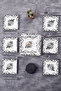 Catering Set Black Rose Ceramic Double Layer Presentation Plate & 6-Piece Dessert Cake Plate Cookie Tray Catering Tray - 3