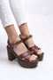 Ylllatha Women's Heeled Sandals 0012761 Brown Skin