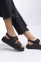 Dryrzoss Women's Sandals 0012252 Black Skin - 5