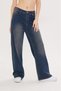 Don'T Have It Dark Blue Women's Loose Cut Faded Effect Straight Fit Baggy Jean Palazzo Denim Pants Sport - 4