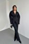 Women's Oversized Blazer Jacket Palazzo Pants Pinterest Equivalent Fitted Single Button Trendy Stylish Suit - 3