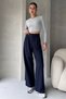 Women's High Waist Velcro Waist Palazzo Trousers V02 - 4