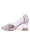 Dza07- 11153806   Silver Transparent Heeled Evening Dress Women's Shoes - 3