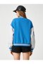 Embroidered College Jacket - Pocket Detail and Ribbed Snap Button - 4