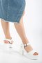 Noya White Heeled Sandals