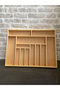 60X45 cm Ayfiwood Wooden Cutlery with Drawer Inside Dinnerware and Serving Utensils Organizer - 5