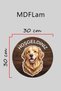 Modern Door Ornament Wooden Floor Golden Dog Outdoor Door Ornament - 3