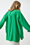 Oversize Long Linen Ayrobin Shirt Green Lto0015 - 5