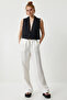 Shawl Collar Crop Linen Vest Black Lto0006 - 6
