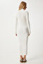 High Collar Slit Wrap Knit Dress Ecru Ldd0064 - 6