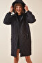 Black Quilted Hooded Coat - Ldd0027 - 4