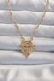 Gold Color Serenay Necklace with Brass Zirconia