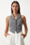 Shawl Collar Woven Vest Gray Llv0001 - 3