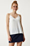 Lace V-Neck Knitted Blouse White Lrx0001 - 4