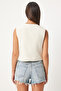 Linen Cream Vest - Bow, Lgp0005 - 4