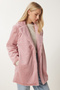 Pink Faux Fur Coat - Lrv0024