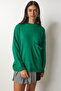 Green Basic Knitwear Sweater - Pocket Detailed Lmx0016