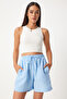 Muslin Shorts with Pockets Lmx0011 Sky Blue