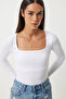 Brown White 2 Pack - Square Collar Knitted Blouse Lgt0004 - 7