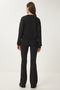 Crew Neck Top and Bottom Set Black Lxr0008 - 8