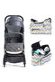 Travel Lite Stroller-SLD by Teknum-Dark Grey + Sunveno Baby Stroller Organizer/Bag-Yellow wave - 3
