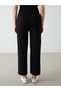 Lcwaikiki Classic Black Wide Leg Women's Trousers with Elastic Waist - 5