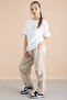 Beige Girl's Parachute Pants 2 Piece Suit 20392 - 4