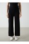 Lcwaikiki Classic Black Wide Leg Women's Trousers with Elastic Waist - 2